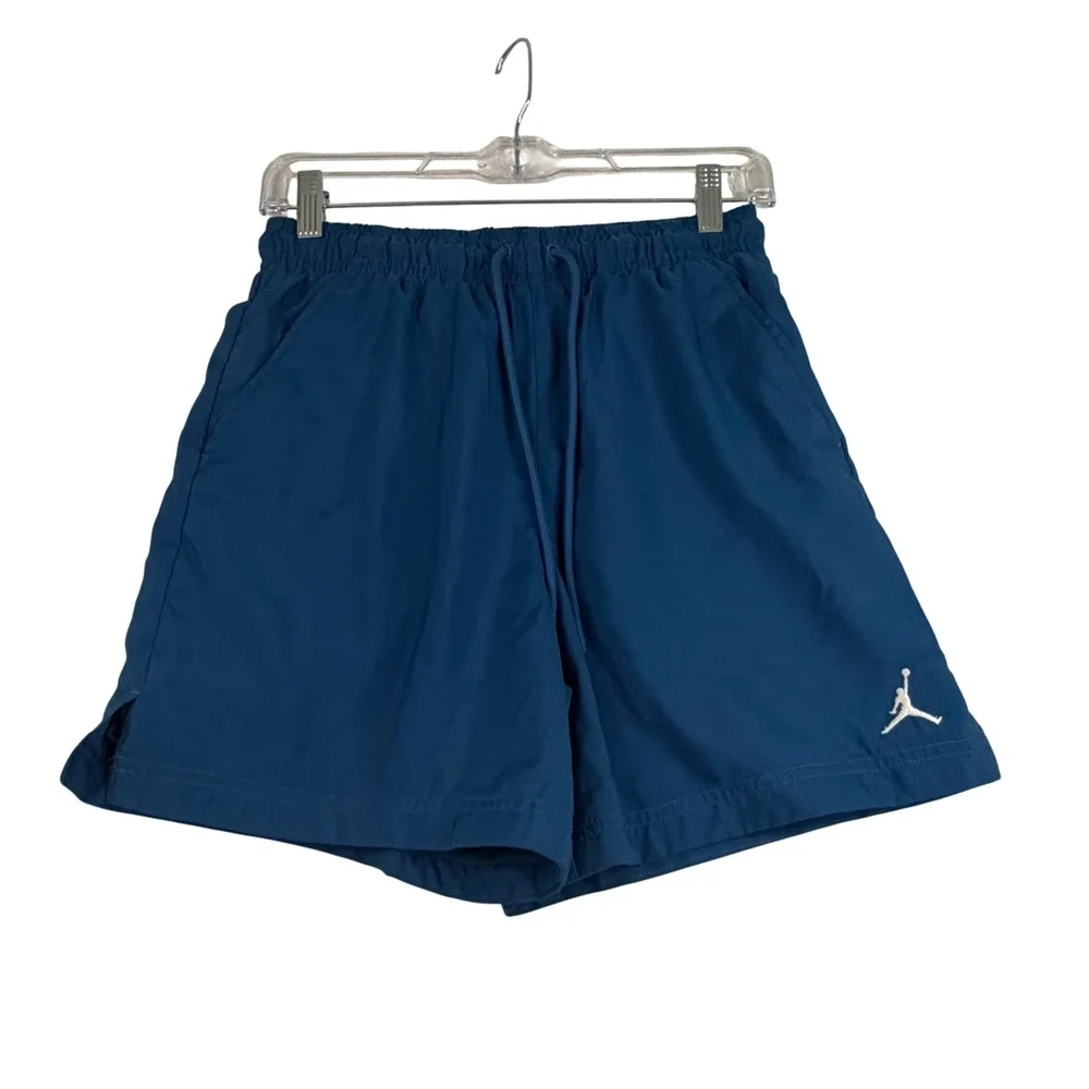 Jordan Essentials Woven Mesh Lined Shorts Teal Blue Mens Small 1981